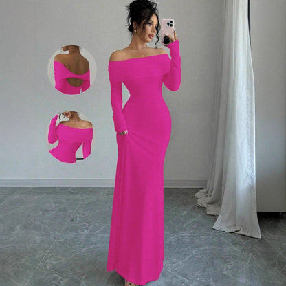 Robe maxi élégante sans épaule pour femmes avec des détails raffinés au dos Chic und Stil