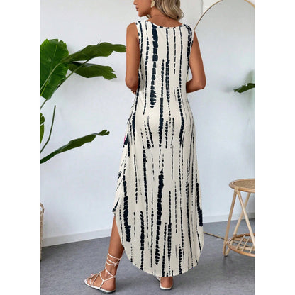 Robe maxi pour femme colorée avec poches latérales Chic und Stil