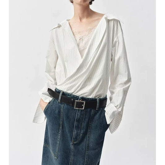 Chemisier Long Sleeve Wrap Over Femme Chic und Stil