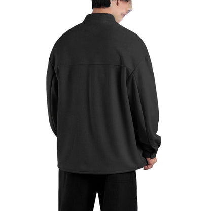 Chemisier à manches longues pour femmes avec tissu scintillant et col montant moderne Chic und Stil