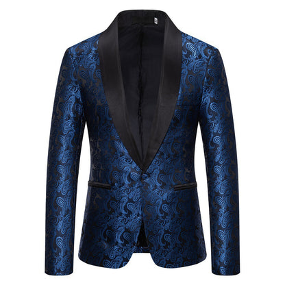 Elegant tuxedo blazer for men with luxurious paisley pattern Chic and Style