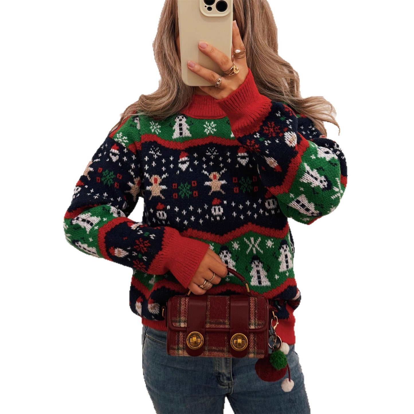 Pull de Noël pour femmes avec un motif joyeux et une coupe décontractée Chic und Stil