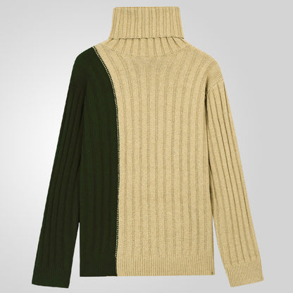 Pull en tricot pour hommes avec col montant moderne et design en dégradé de couleurs Chic und Stil