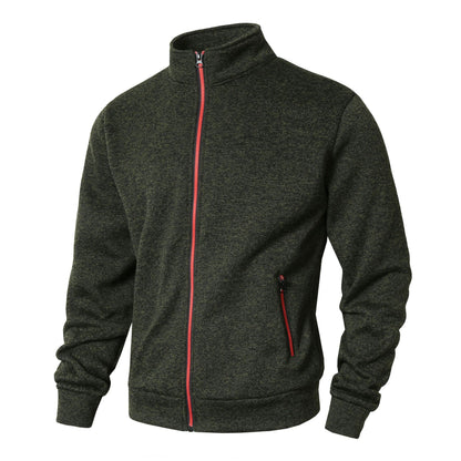 Veste en fleece sportive pour hommes avec col montant confortable et poches zippées Chic und Stil