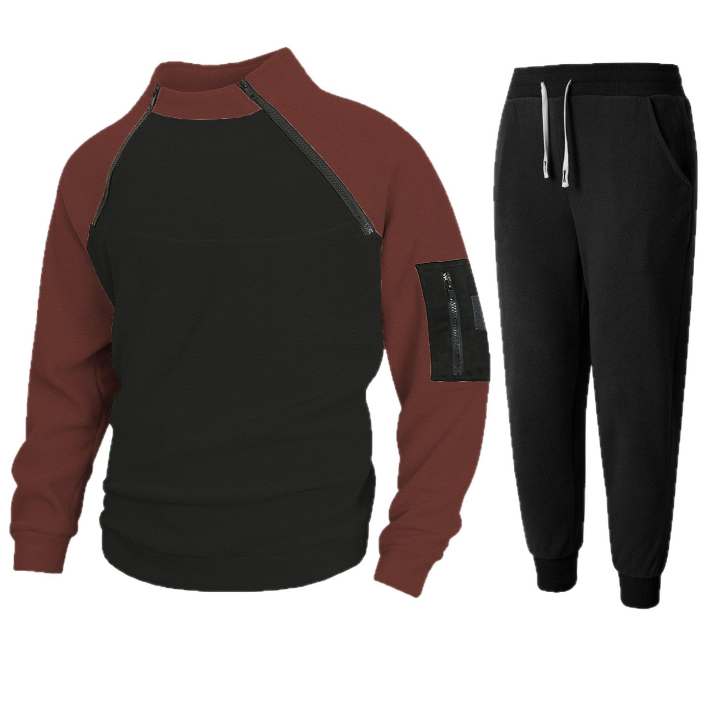Functional sweater for men with high collar and edges Chic und Stil