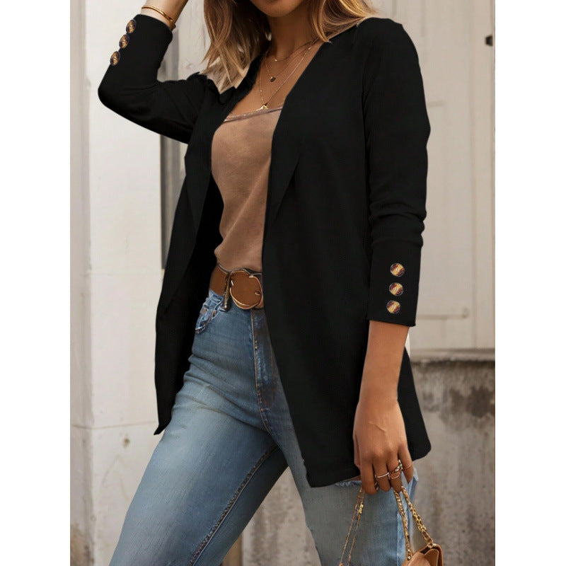 Dames Chic Ouvert Devant Cardigan Chic und Stil