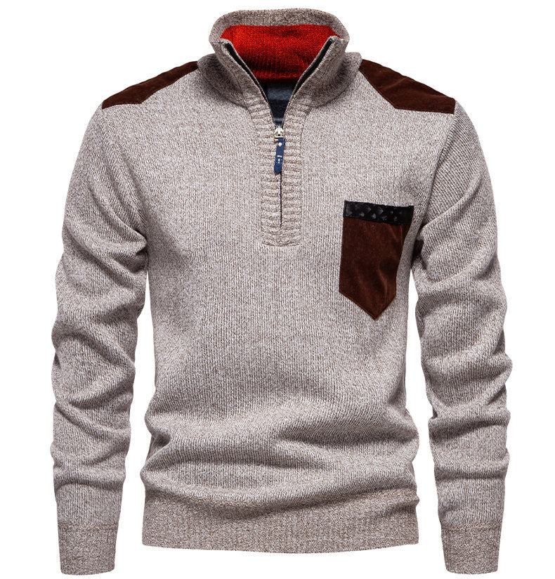 Pull homme avec col montant et accents à la mode Chic und Stil