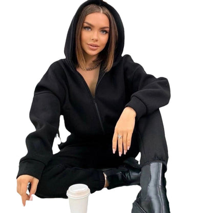 Women's comfortable and stylish hoodie jumpsuit Chic und Stil