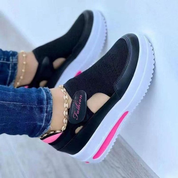 Baskets slip-on sportives pour femmes avec dessus en matériau respirant Chic und Stil