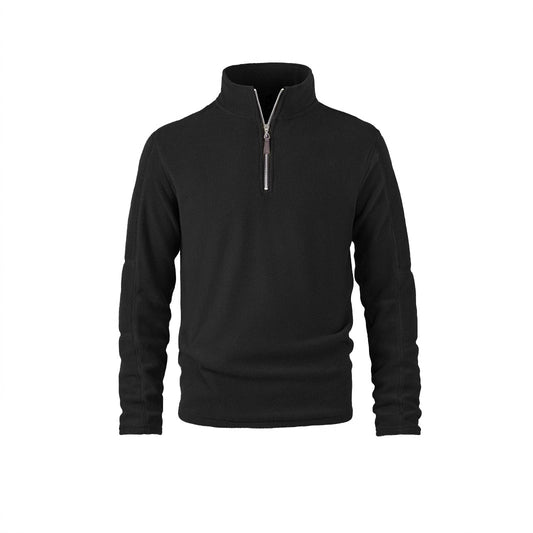 Fleece pullover for men with a high collar and practical zip details Chic and Style