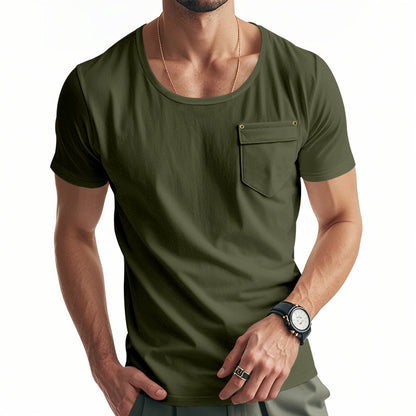 T-shirt pour hommes respirant avec poche poitrine pratique Chic und Stil