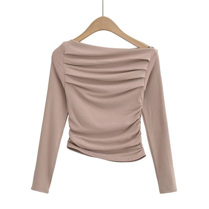 Chemisier à manches longues pour femmes avec drapé élégant Chic und Stil