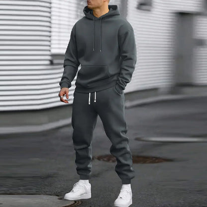 Men's Hooded Sports Tracksuit with Practical Pockets Chic and Style