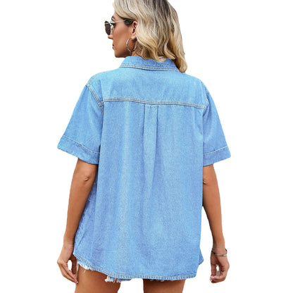 Chic and Stylish Women's Casual Denim Shirt