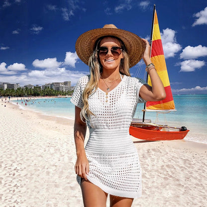 Robe de plage aérienne pour femmes avec un design en filet à la mode Chic und Stil