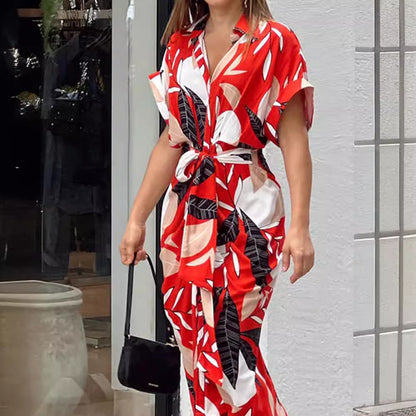 Robe chemise tropicale pour femmes Chic und Stil