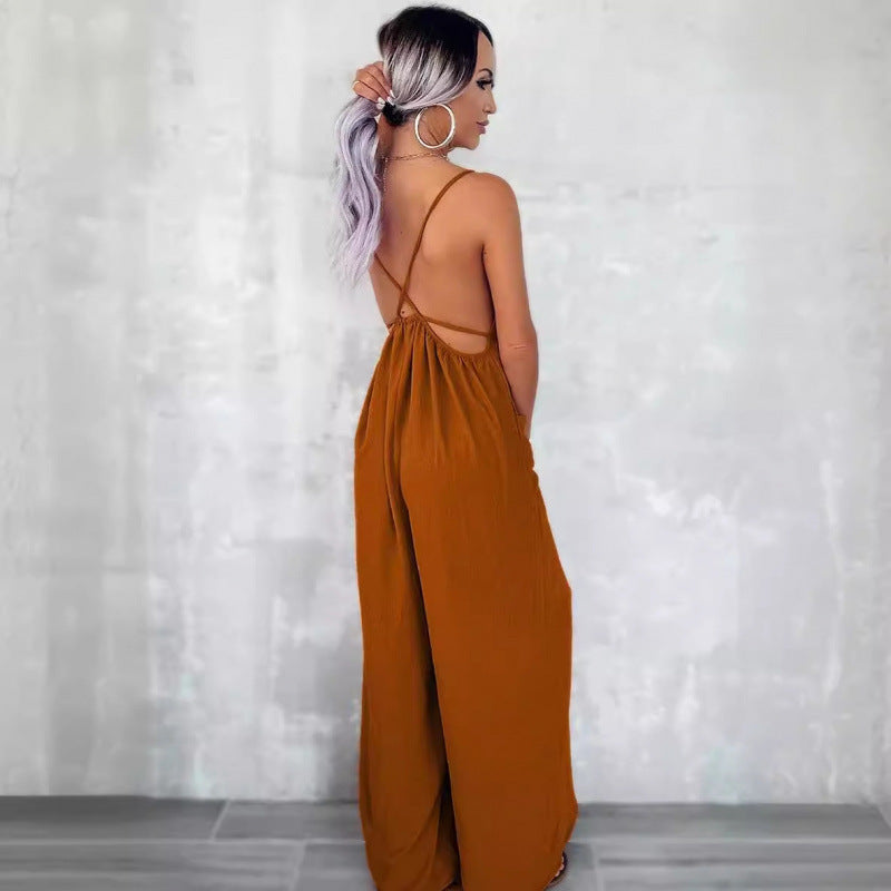 Combinaison large à dos nu pour dames Chic und Stil