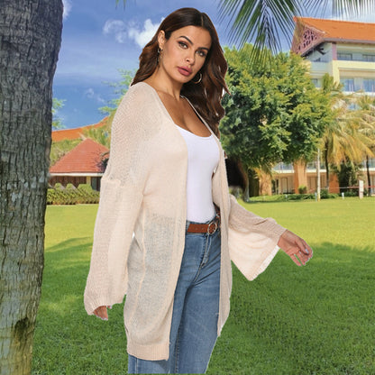 Dames gilet en tricot léger avec côtés ouverts et manches larges Chic und Stil