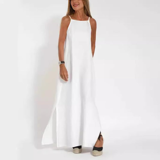 Robe maxi élégante pour femmes avec des fines bretelles et un ourlet fluide Chic und Stil