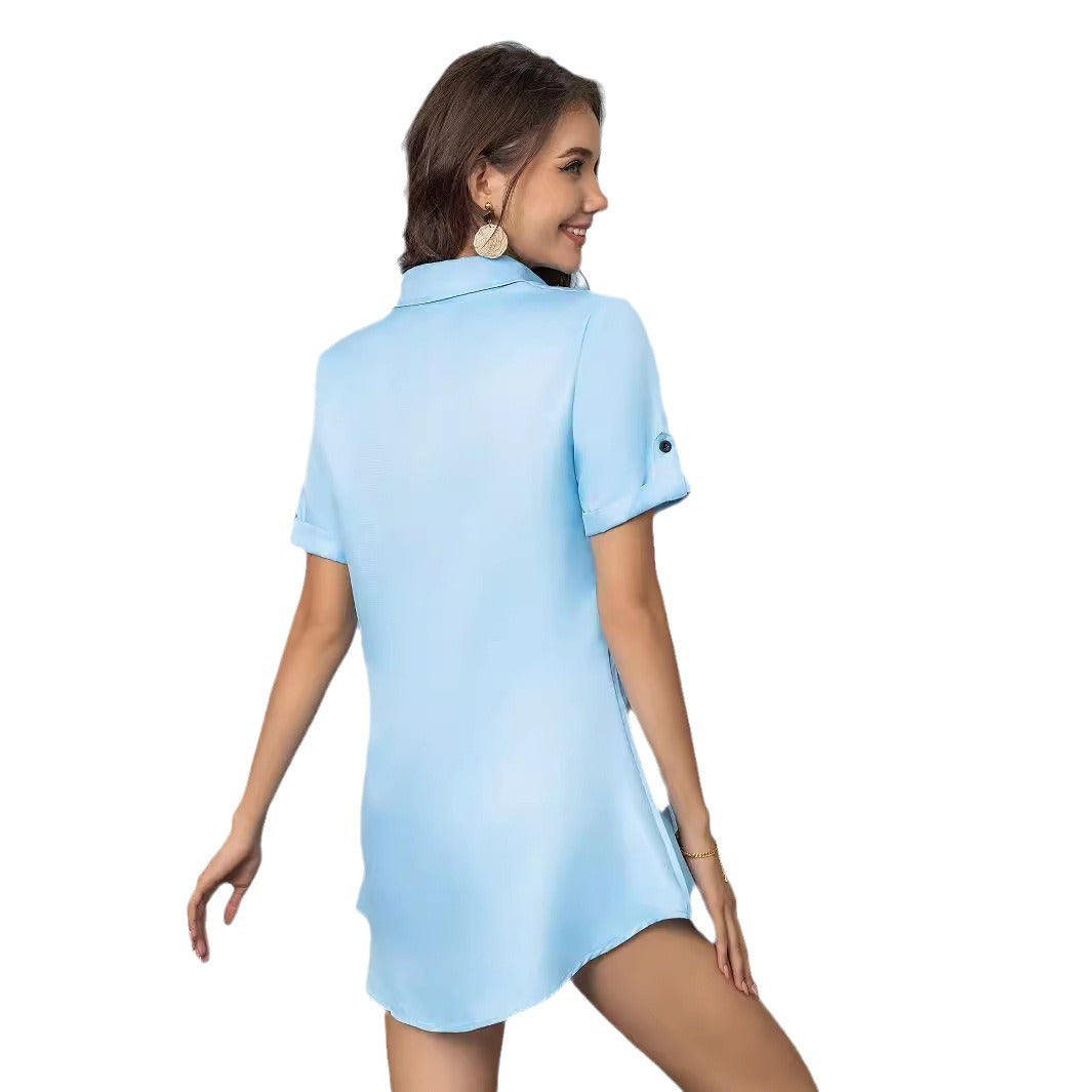 Robe chemise à boutons pour femmes Chic und Stil