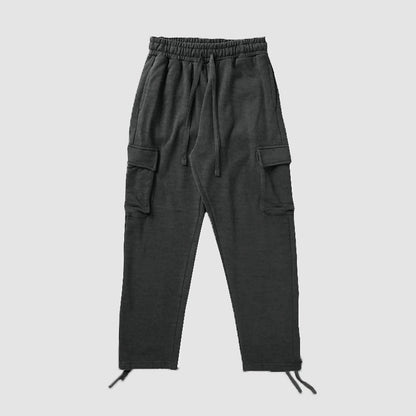 Pantalon cargo pour hommes avec taille élastique et poches fonctionnelles Chic und Stil