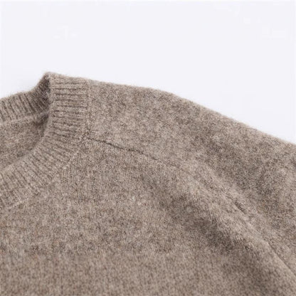 Ladies comfortable knit pullover with button closure and raglan sleeves Chic and Style