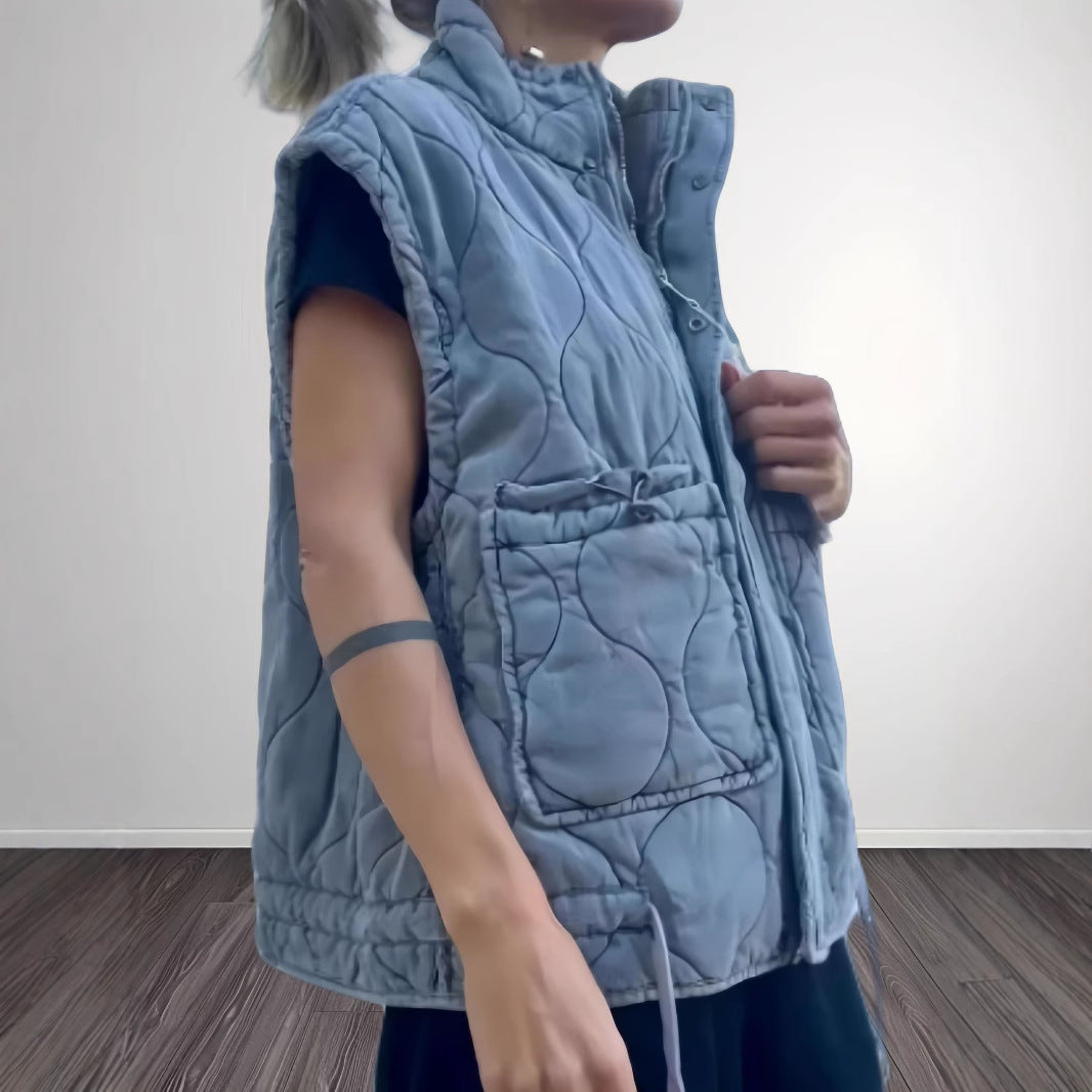 Dames gilet matelassé avec poches pratiques Chic und Stil