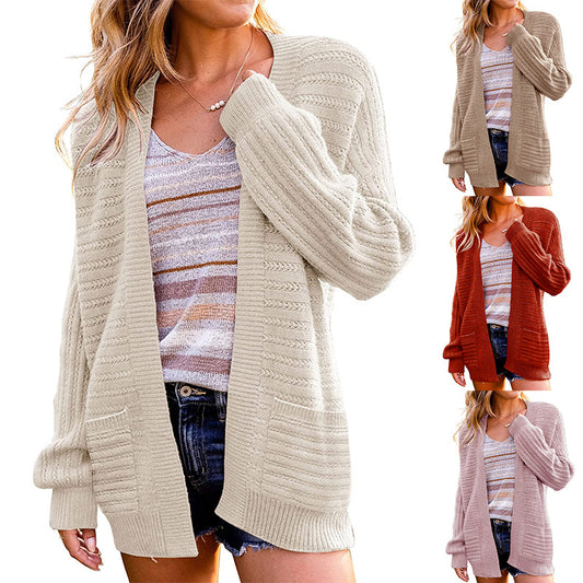 Cardigan en tricot confortable pour femmes avec des détails particuliers Chic und Stil