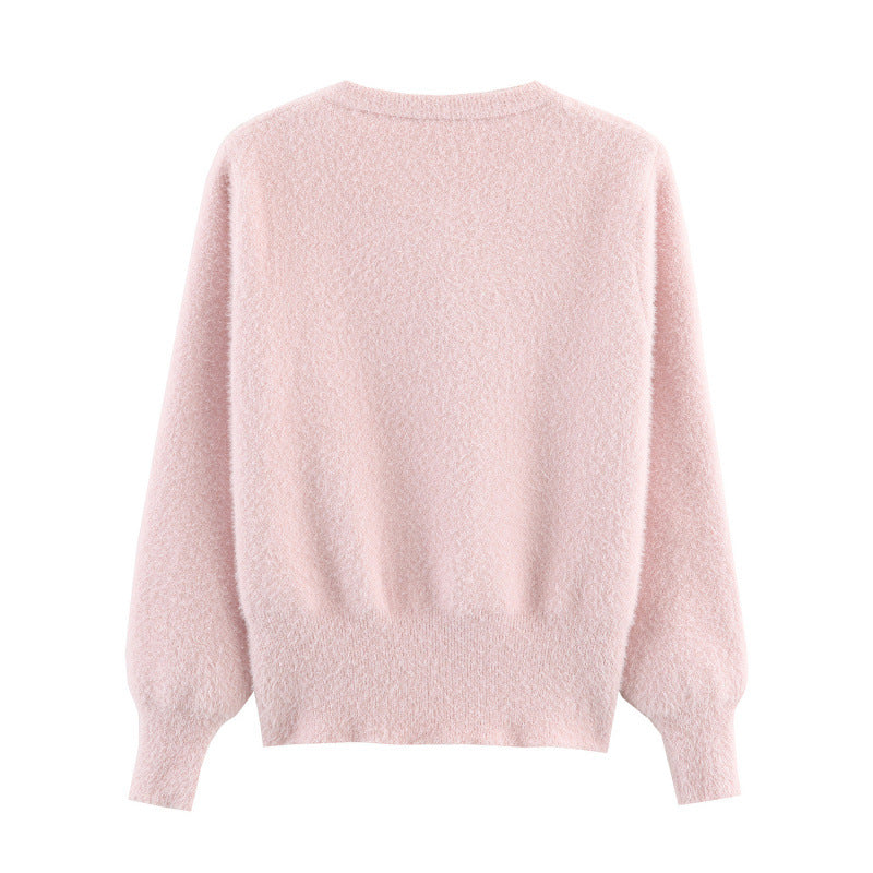 Dames cardigan stylé avec des applications florales uniques Chic und Stil