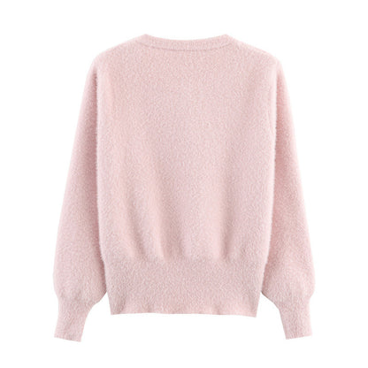 Dames cardigan stylé avec des applications florales uniques Chic und Stil