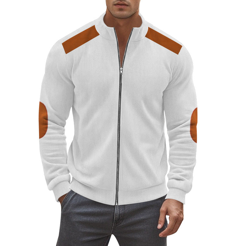 Veste de loisirs sportive pour hommes en tissu structuré avec détails contrastés Chic und Stil
