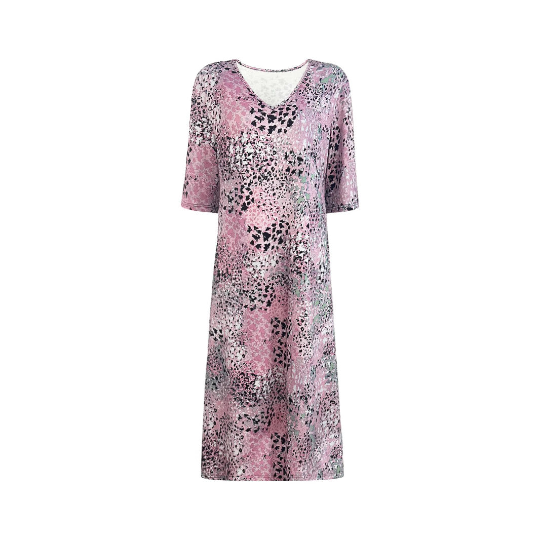 Robe midi fluide pour femmes avec des motifs abstraits accrocheurs Chic und Stil
