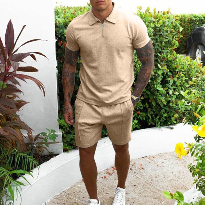 Hommes Ensemble de polo et de shorts de loisirs confortable Chic und Stil