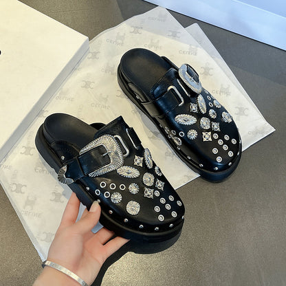 Sandales décoratives à lanières pour femmes avec décoration en strass Chic und Stil