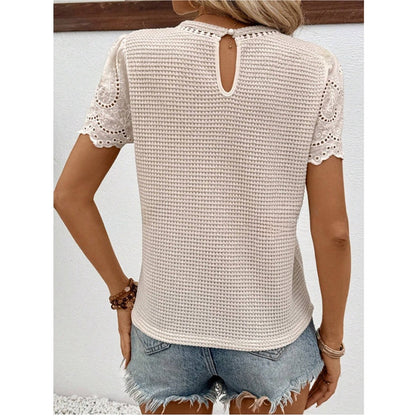 Blouse avec détail en crochet pour femmes Chic und Stil