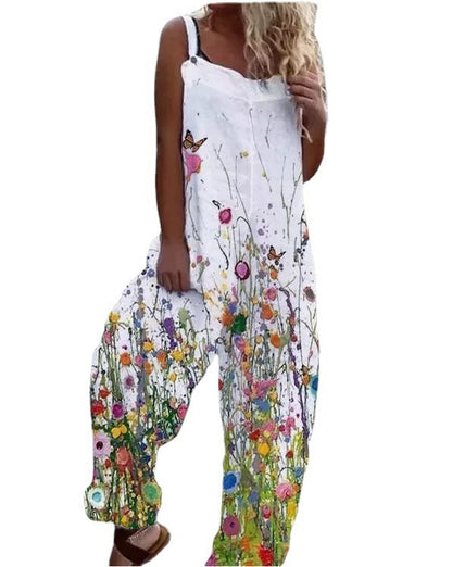 Combinaison artistique à imprimé floral pour femmes Chic und Stil