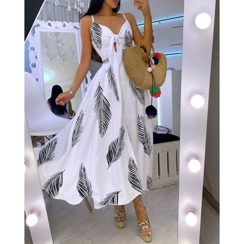 Robe maxi à imprimé floral pour femmes Chic und Stil