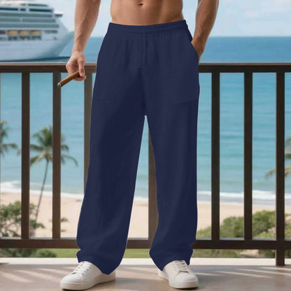 Comfortable beach pants for men with side pockets and elastic waistband Chic and Style