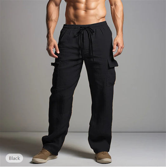 Men's cargo pants with elastic waistband and practical side pockets Chic and Style