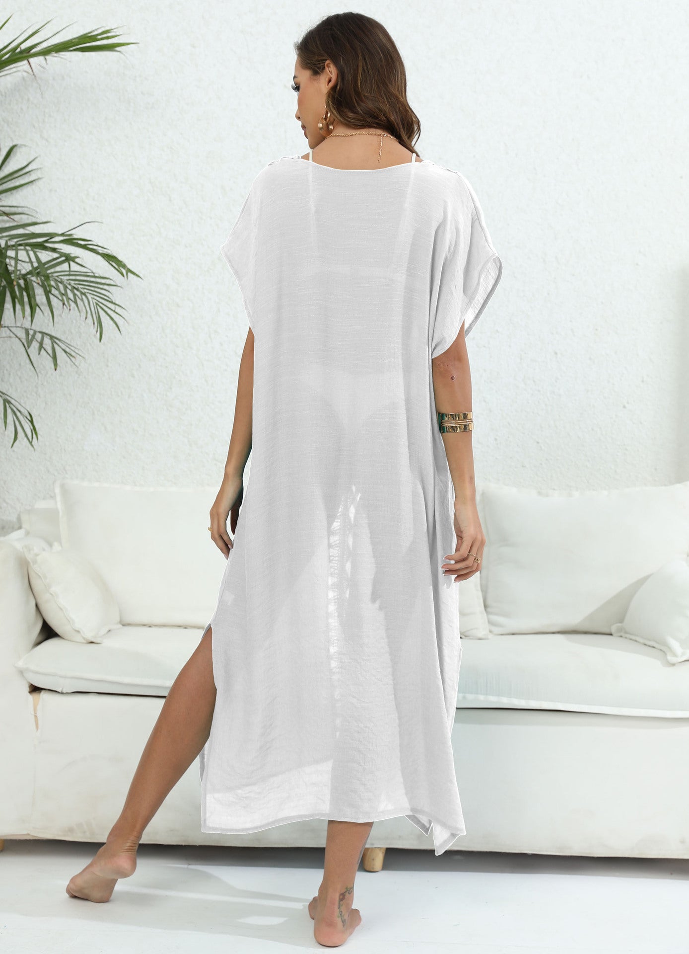 Dames élégant Kaftan robe de plage Chic und Stil