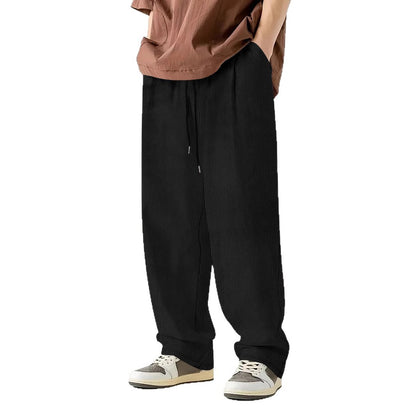 Men Comfortable Ribbed Pants Chic and Style
