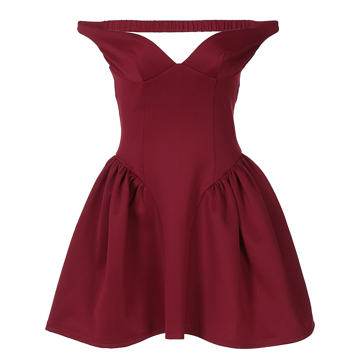 Robe de cocktail off-shoulder pour femmes avec des détails en volants et une coupe près du corps Chic und Stil