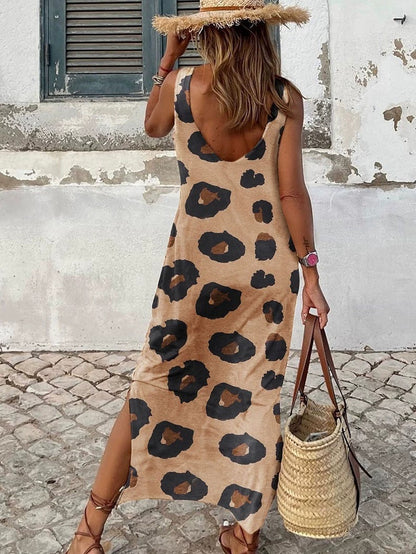 Robe maxi femme au design imprimé animal non conventionnel Chic und Stil