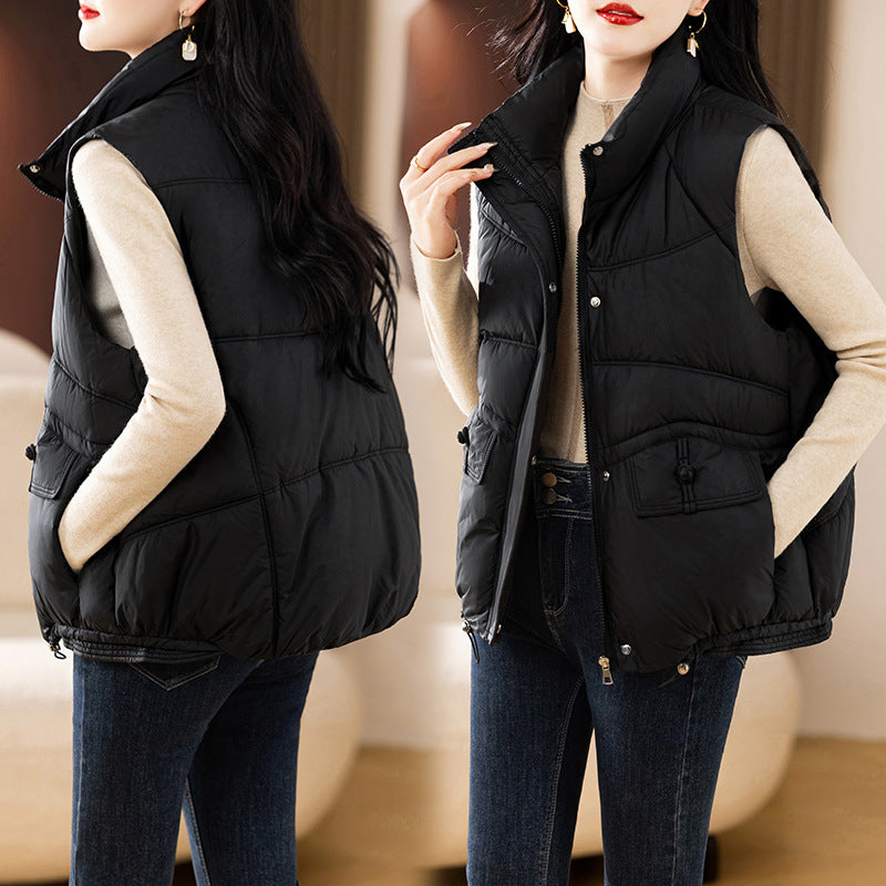 Dame doudoune sans manches avec col haut Chic und Stil