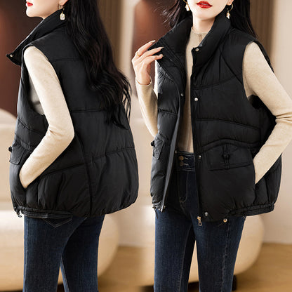 Dame doudoune sans manches avec col haut Chic und Stil