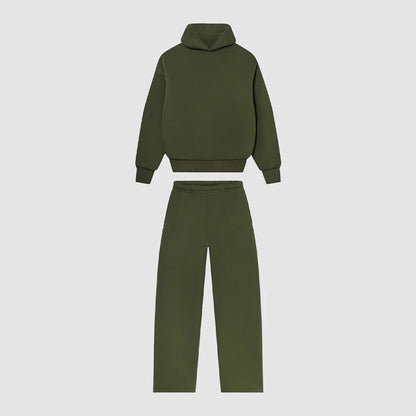 Hoodie and jogger pants set for women with high collar and elastic waistband Chic and Style