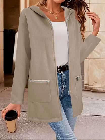 Dame veste de transition en tissu léger avec poches zippées pratiques Chic und Stil