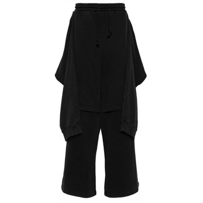 Women Oversized Leisure Pants with Side Inserts and Elastic Waist Chic and Style