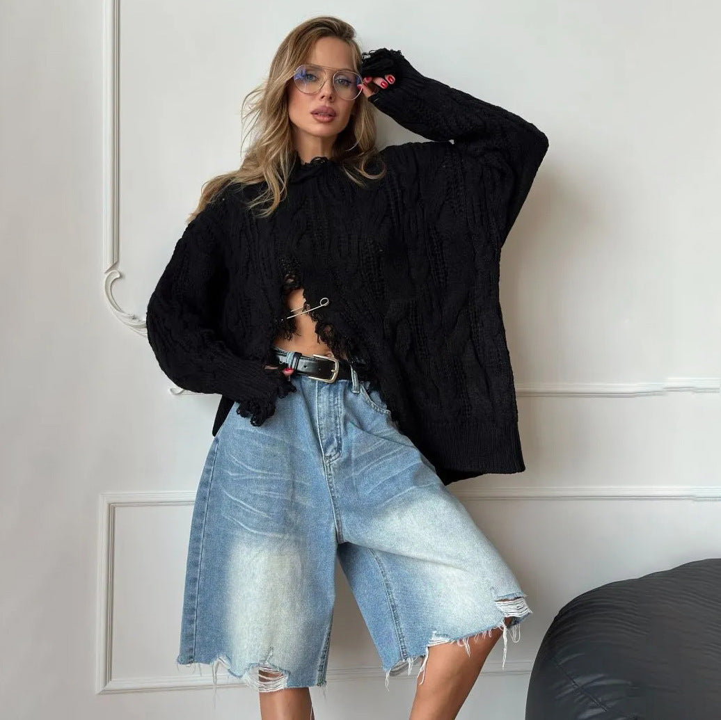 Pull en tricot surdimensionné pour femmes Chic und Stil