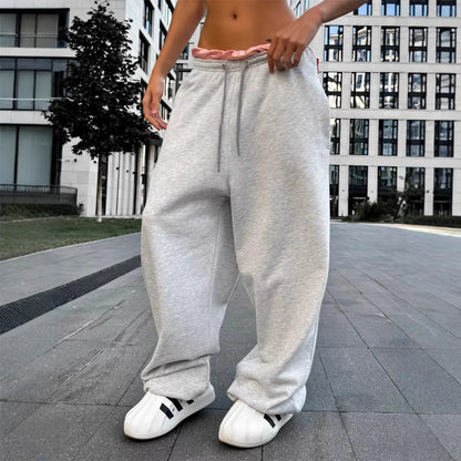 Ladies comfortable wide-leg sweatpants Chic and Style